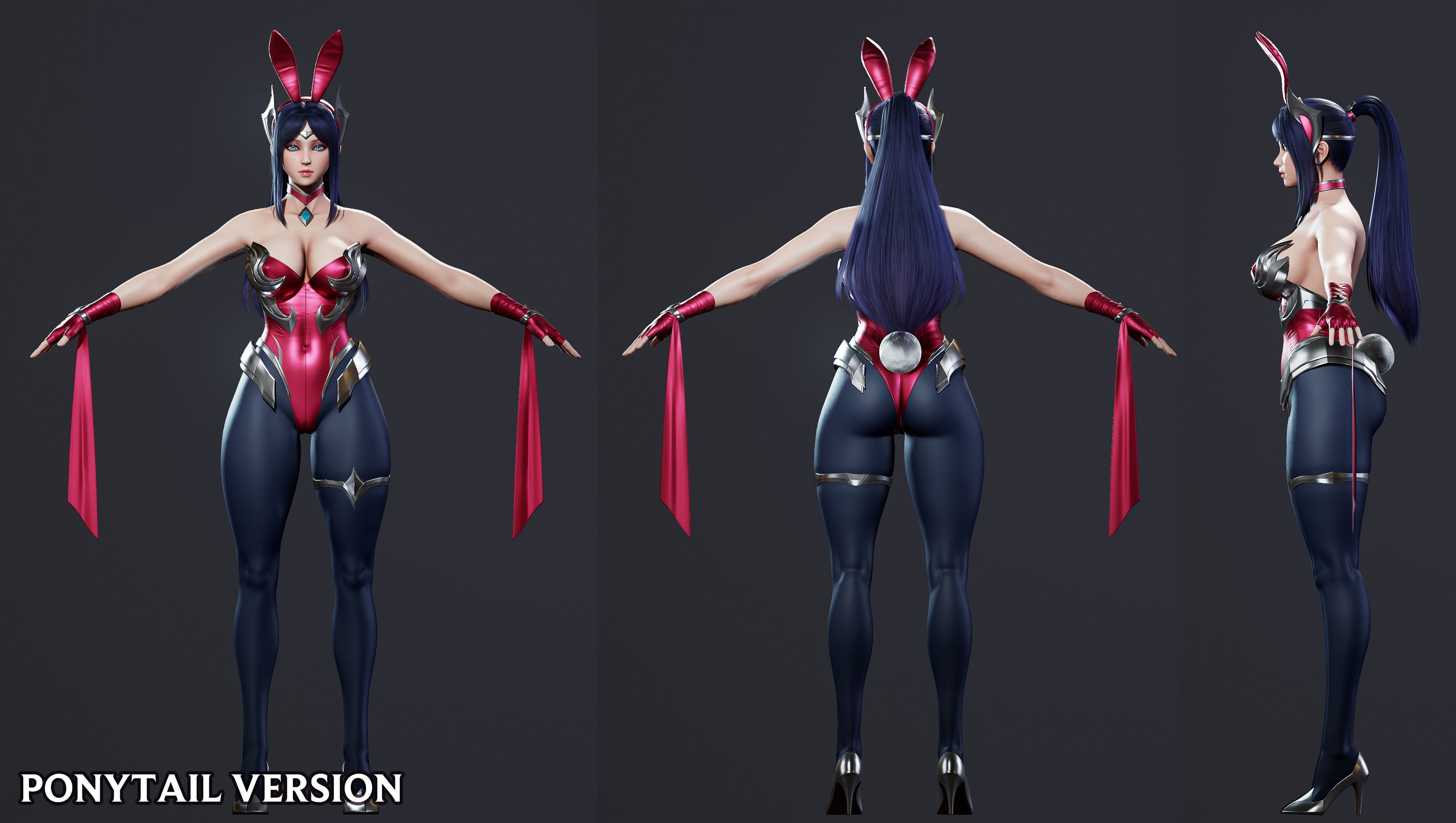 Bunny Irelia - Game Ready Low-poly 3D model_9