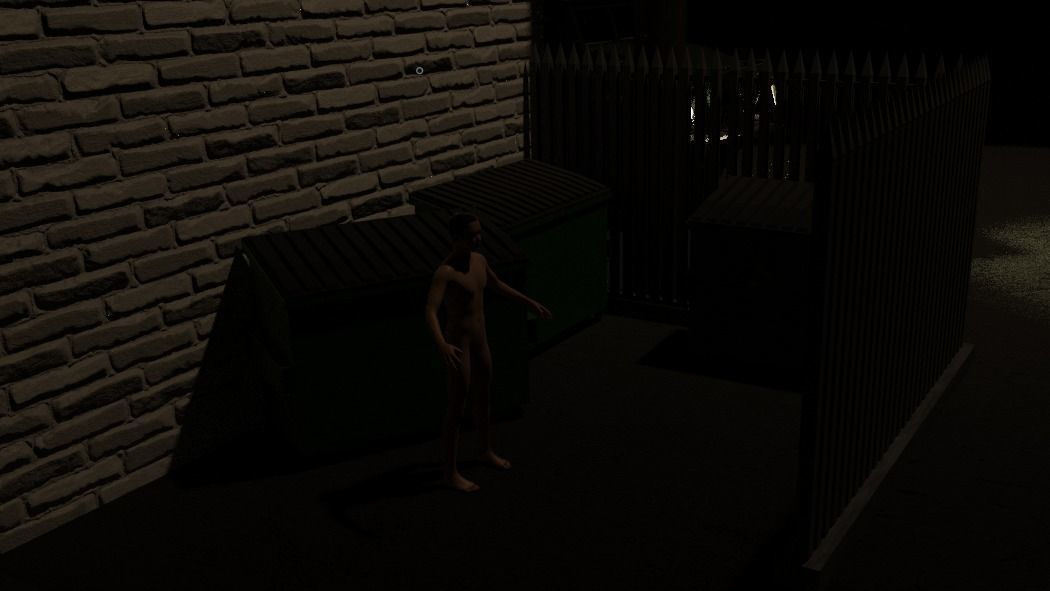 Dumbster two trash cans on wheels Free low-poly 3D model_4