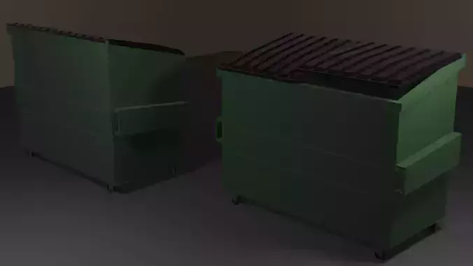 Dumbster two trash cans on wheels