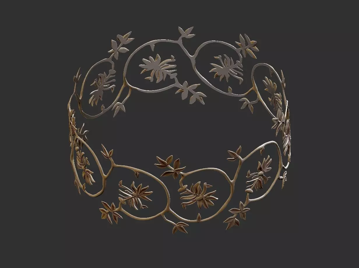 adornment circle of gold 3D print model