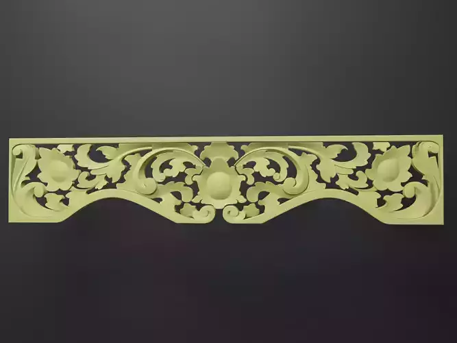 Decorative carving wood base mesh 2