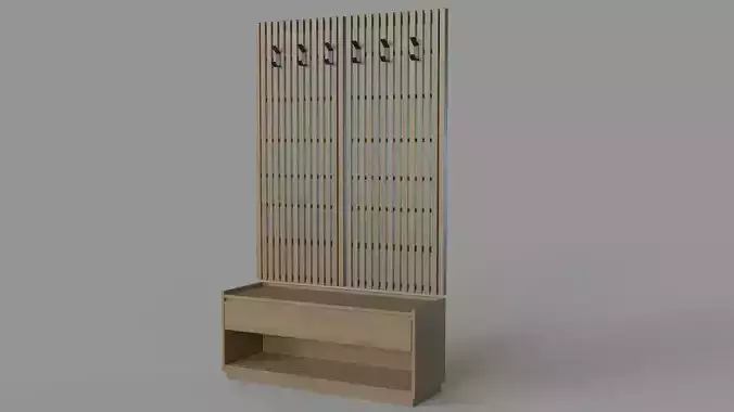 Batten Storage Bench And Panel Set