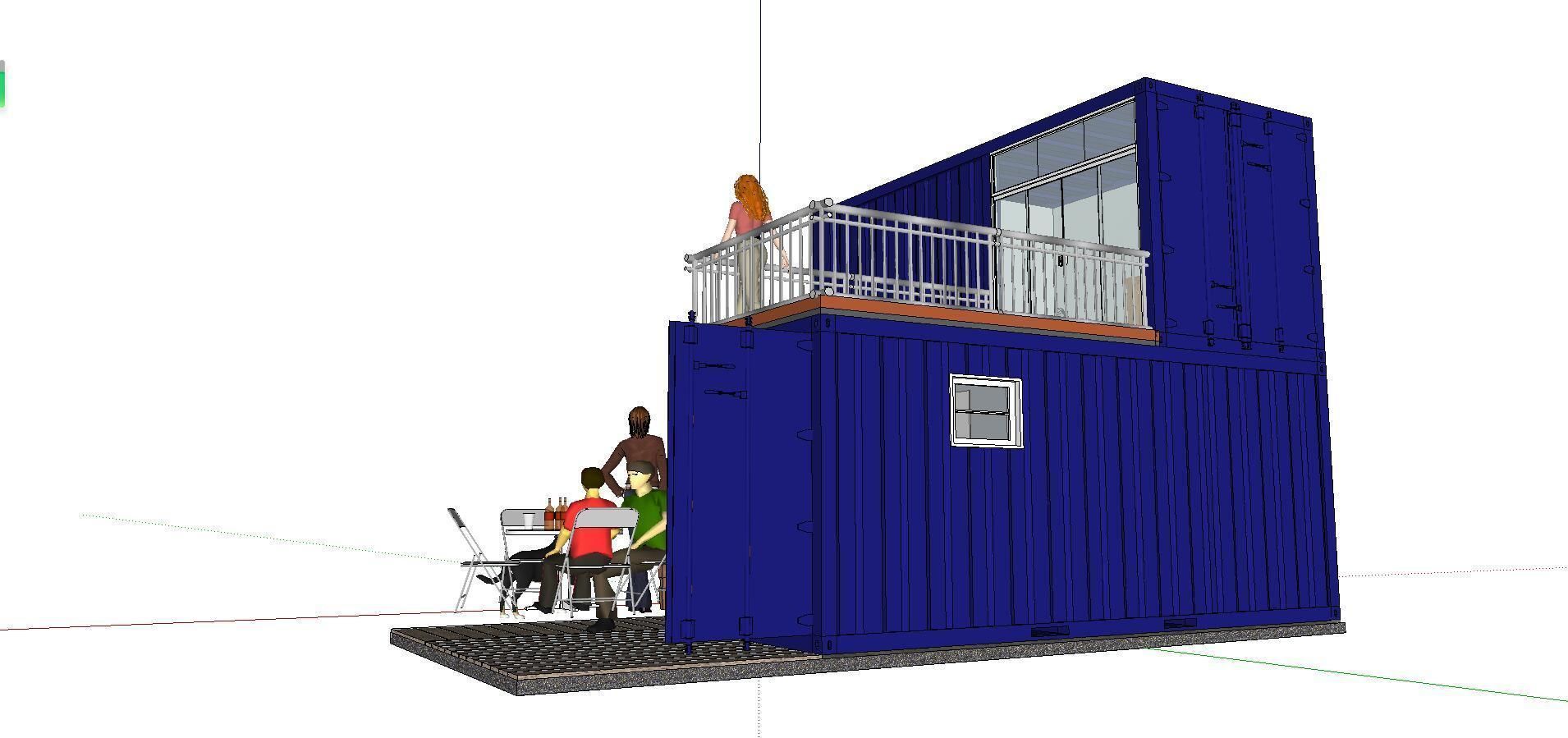 City Simple Art Building-Container-060 3D model_2