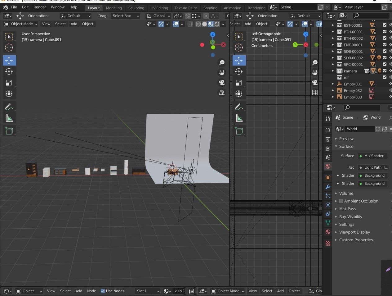 10 pieces of realistic furniture Low-poly 3D model_15