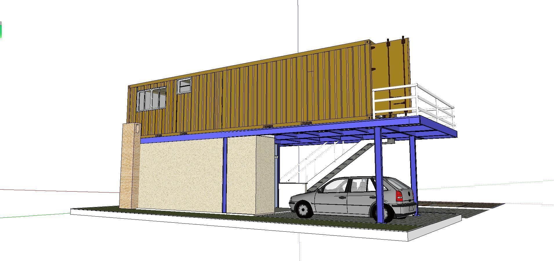 City Simple Art Building-Container-066 3D model_2