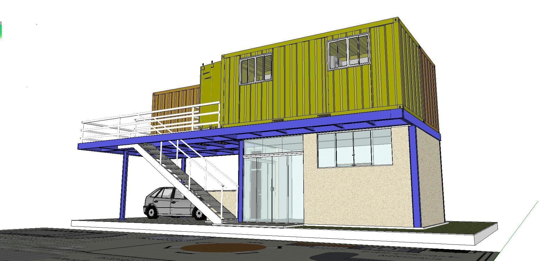 City Simple Art Building-Container-066 3D model_1