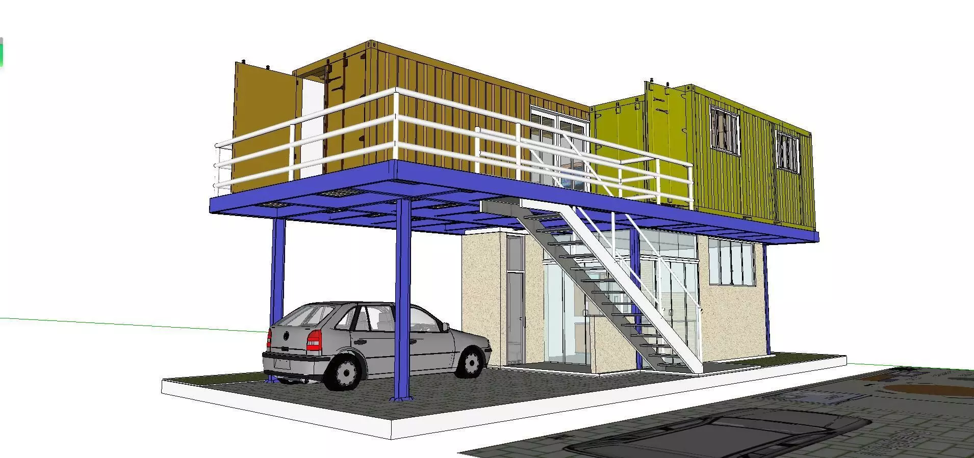 City Simple Art Building-Container-066 3D model_0