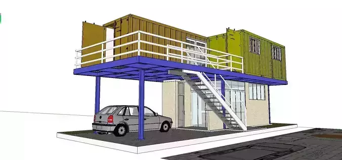 City Simple Art Building-Container-066