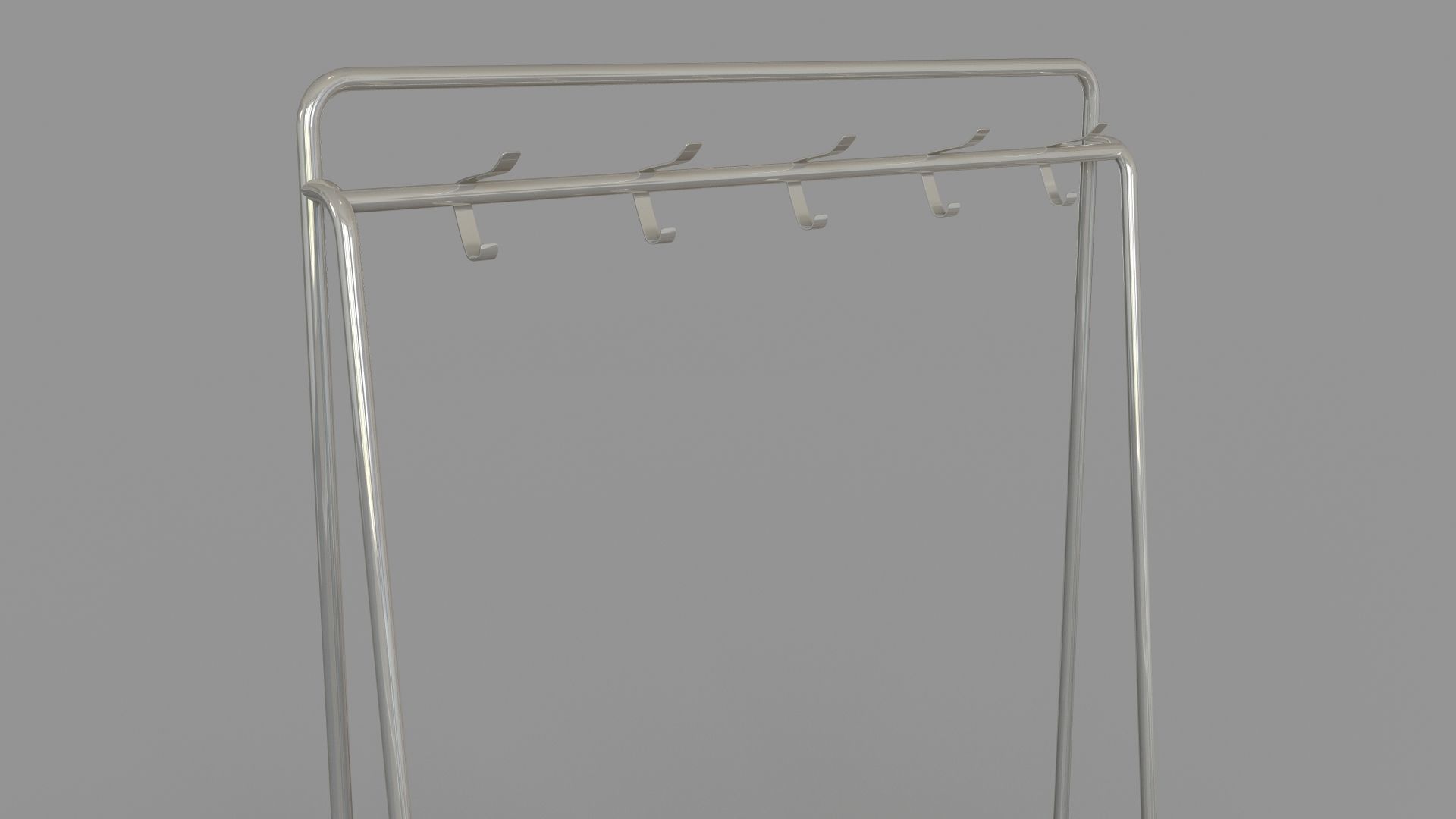 Gradin Coat Rack And Bench 3D model_4