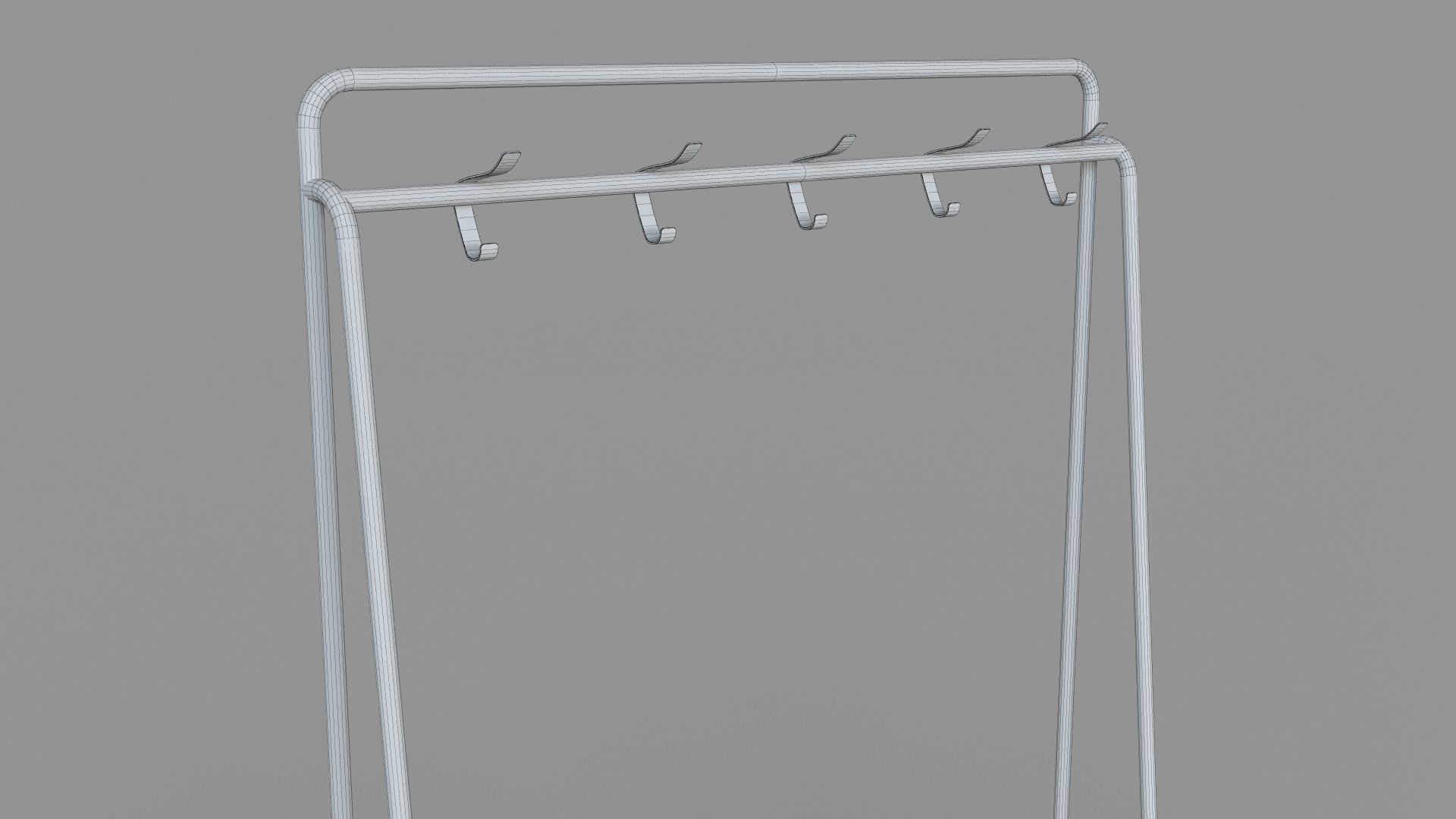 Gradin Coat Rack And Bench 3D model_5