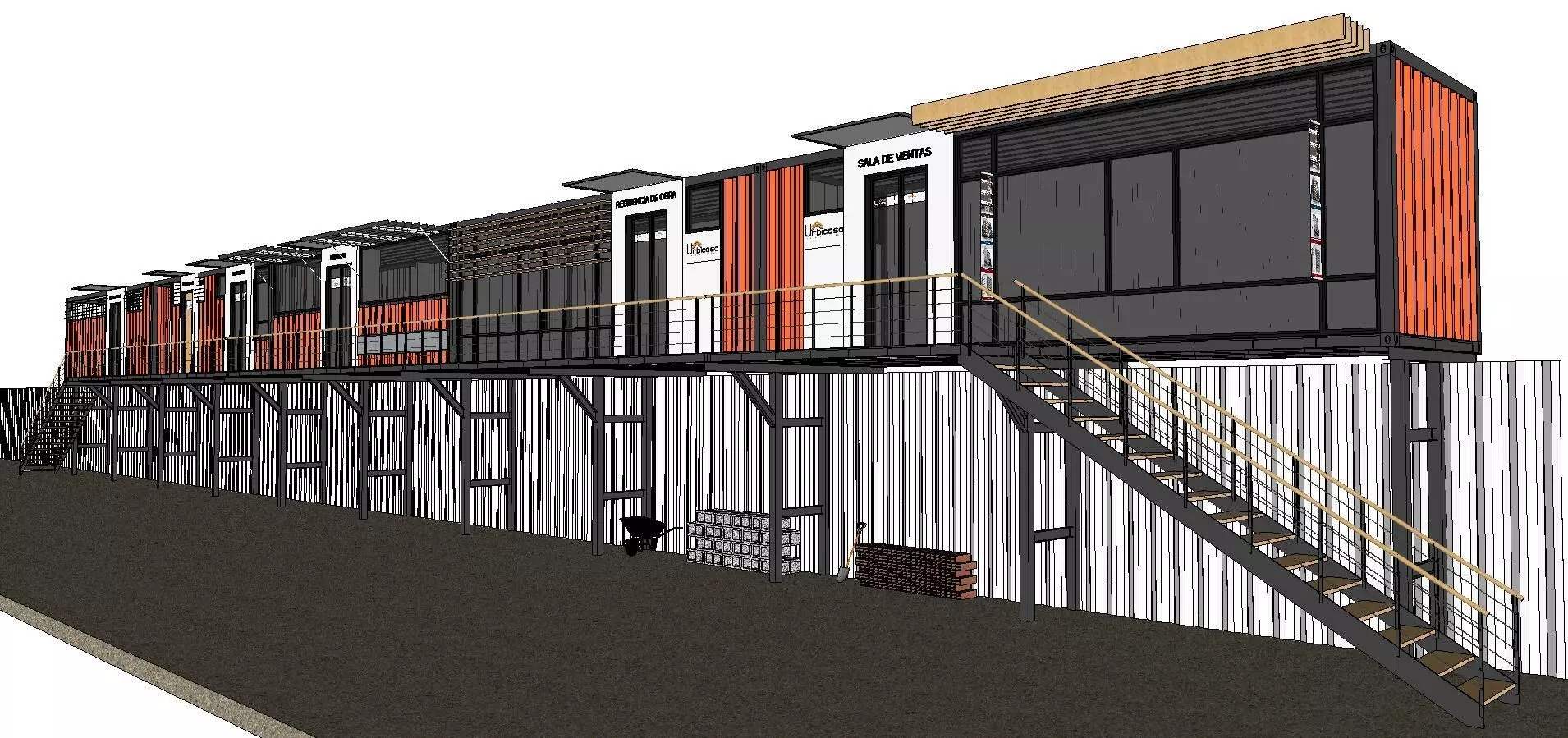 City Simple Art Building-Container-078 3D model_0