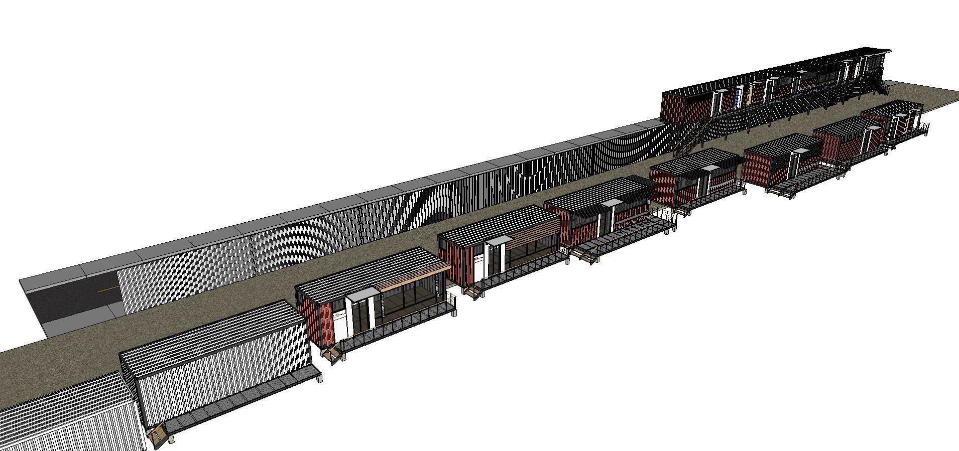 City Simple Art Building-Container-078 3D model_2