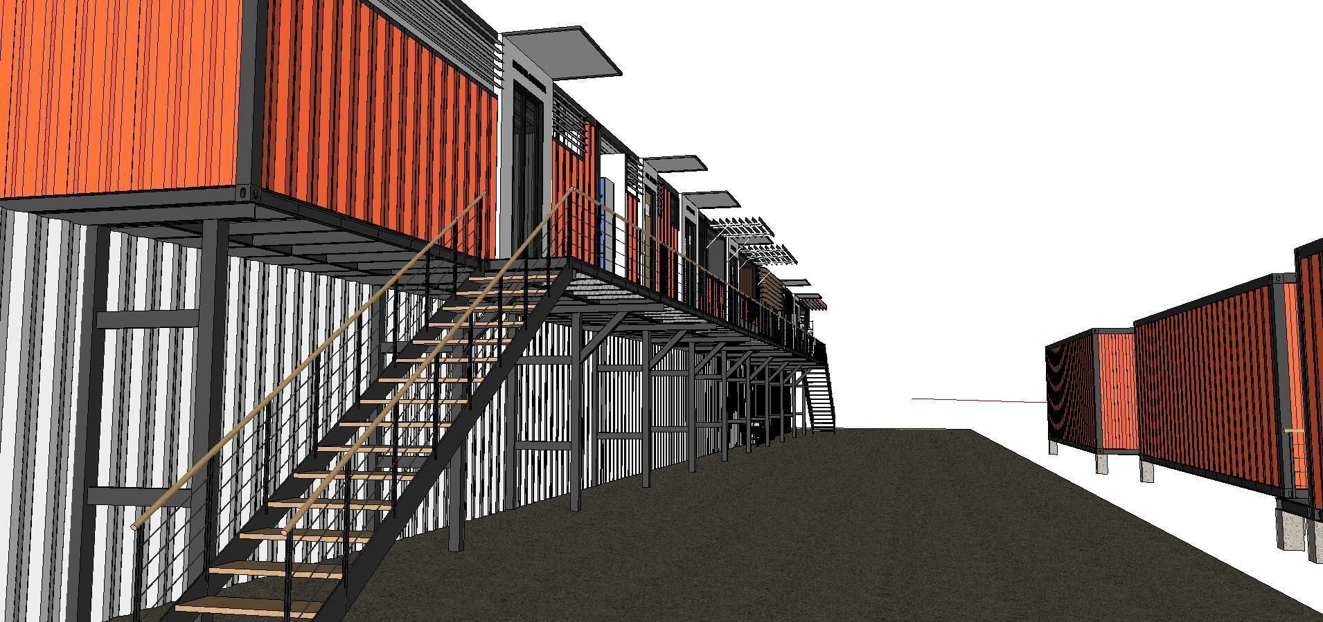 City Simple Art Building-Container-078 3D model_4