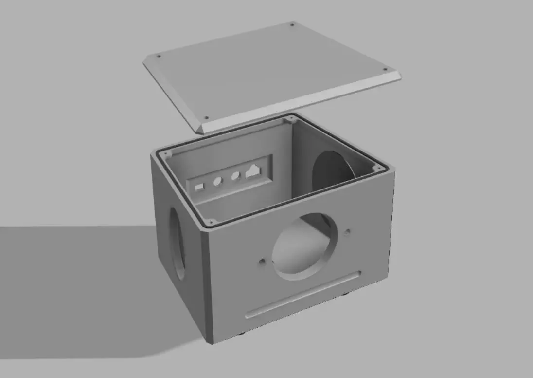 Subwoofer speaker housing bluetooth 3D print model_0