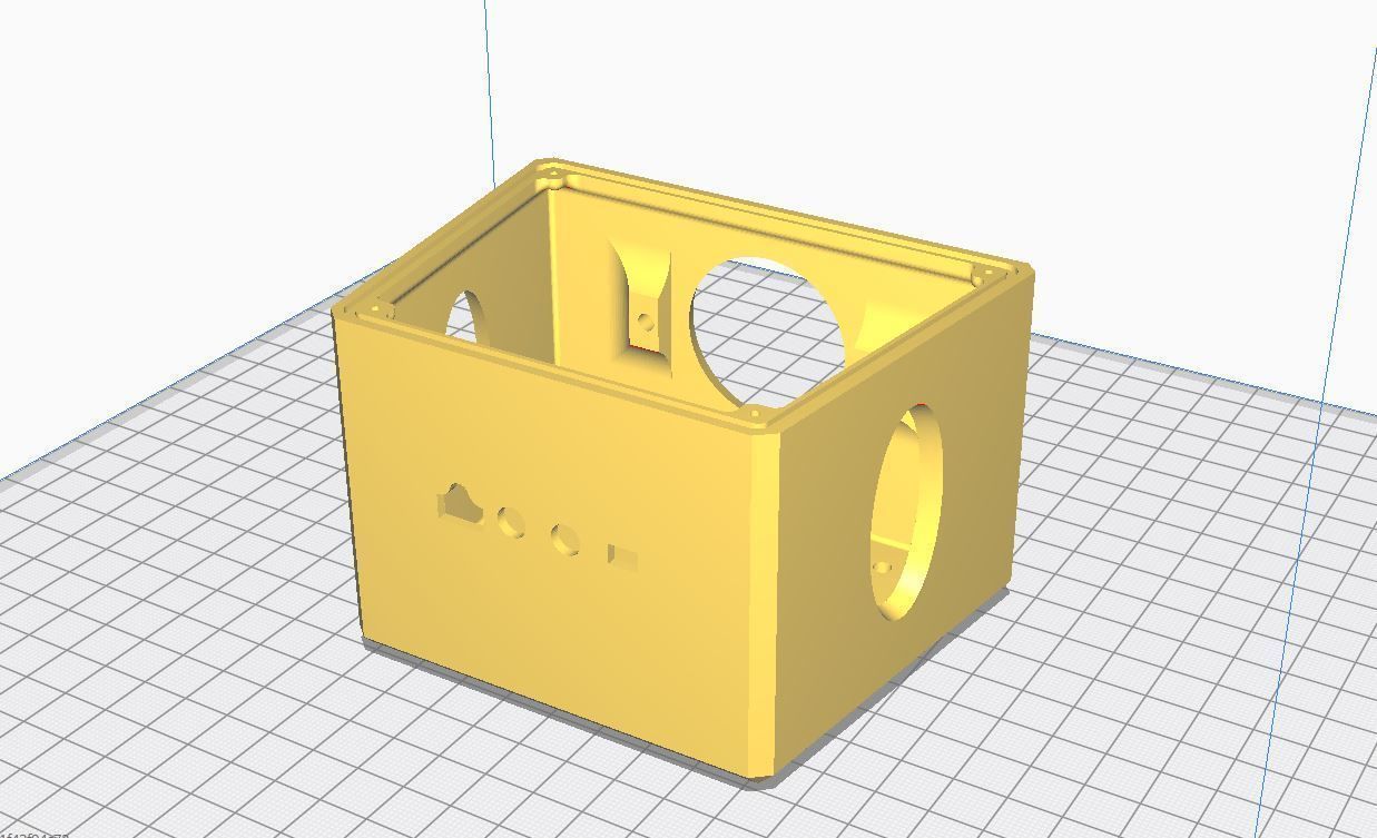 Subwoofer speaker housing bluetooth 3D print model_7