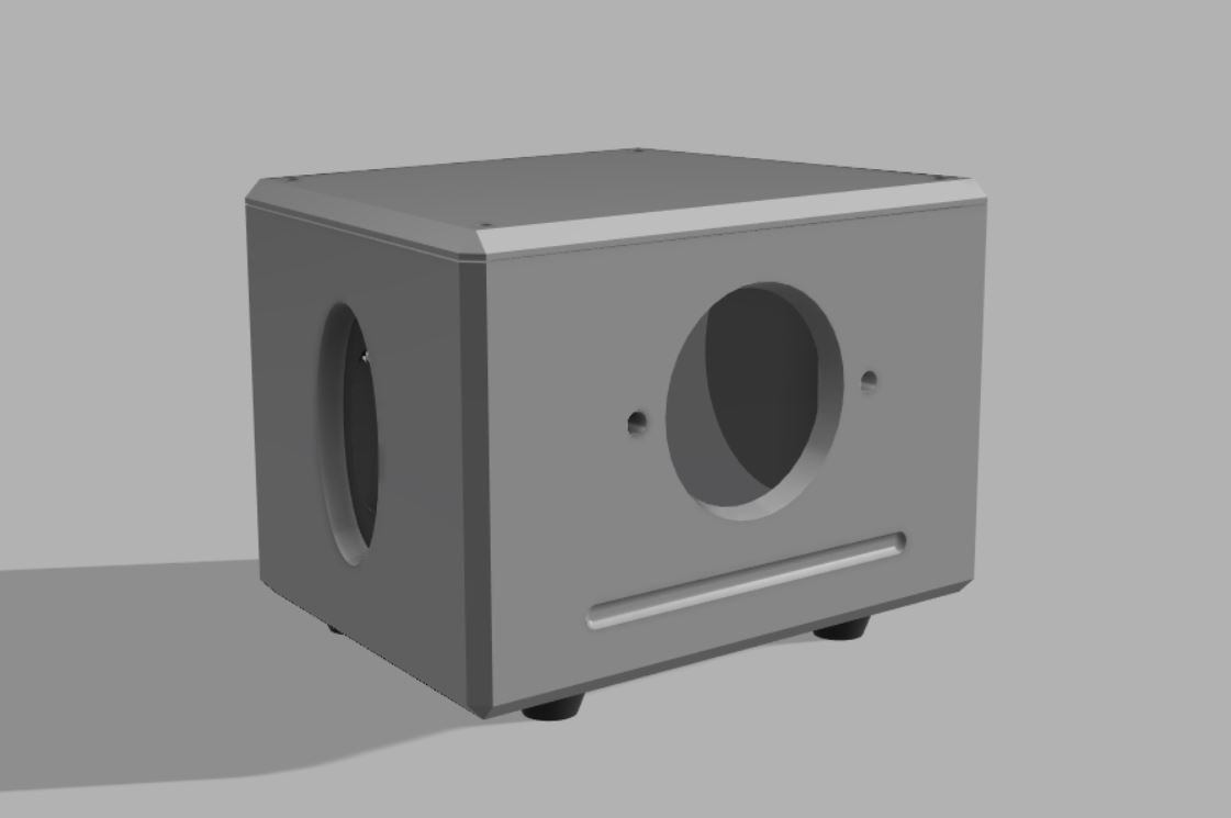 Subwoofer speaker housing bluetooth 3D print model_5