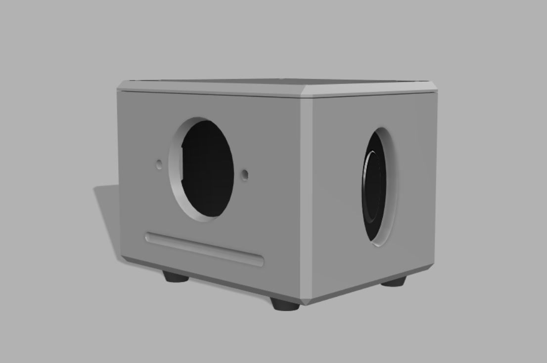 Subwoofer speaker housing bluetooth 3D print model_3