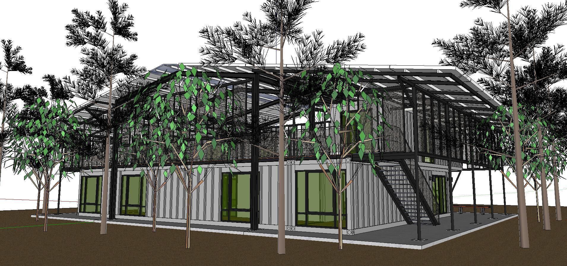 City Simple Art Building-Container-089 3D model_2