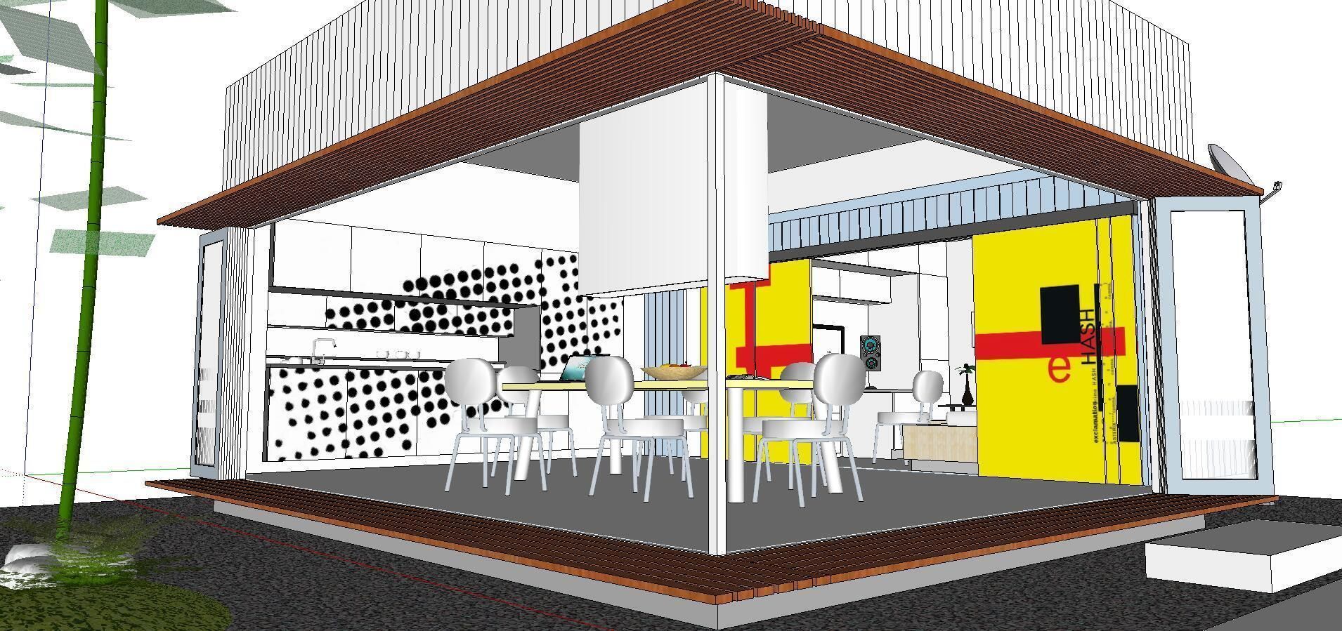 City Simple Art Building-Container-090 3D model_4