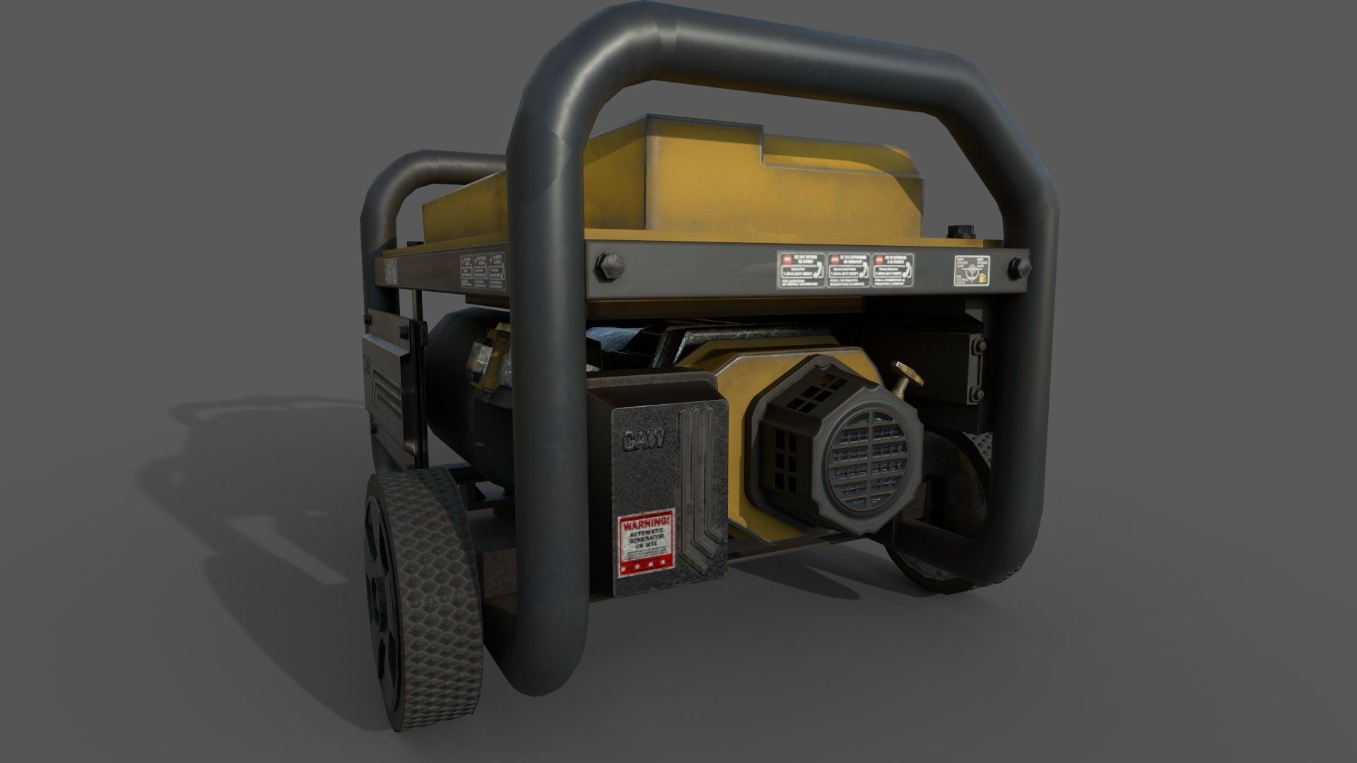 Mini Generator Low-poly 3D model_5