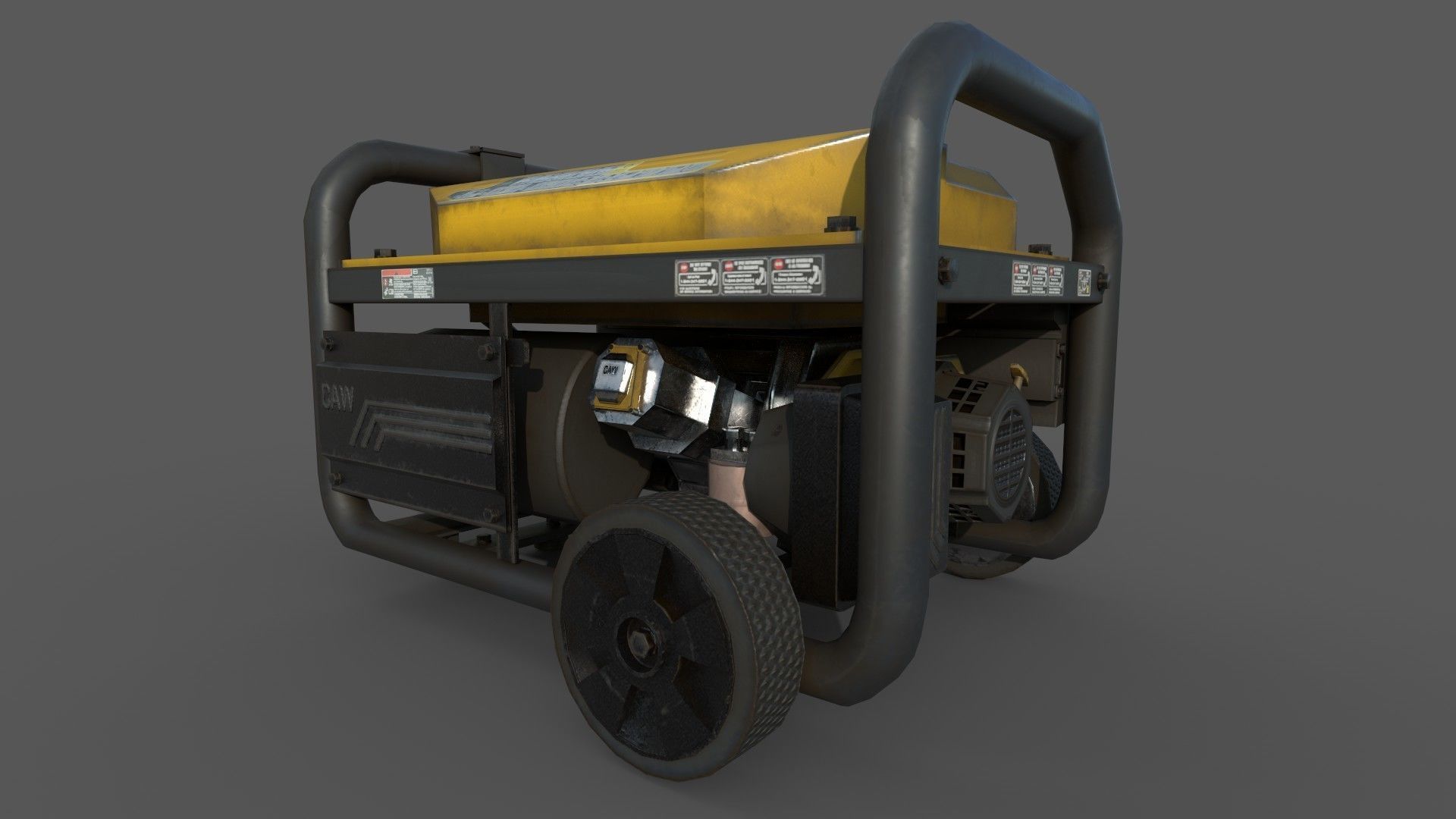 Mini Generator Low-poly 3D model_4