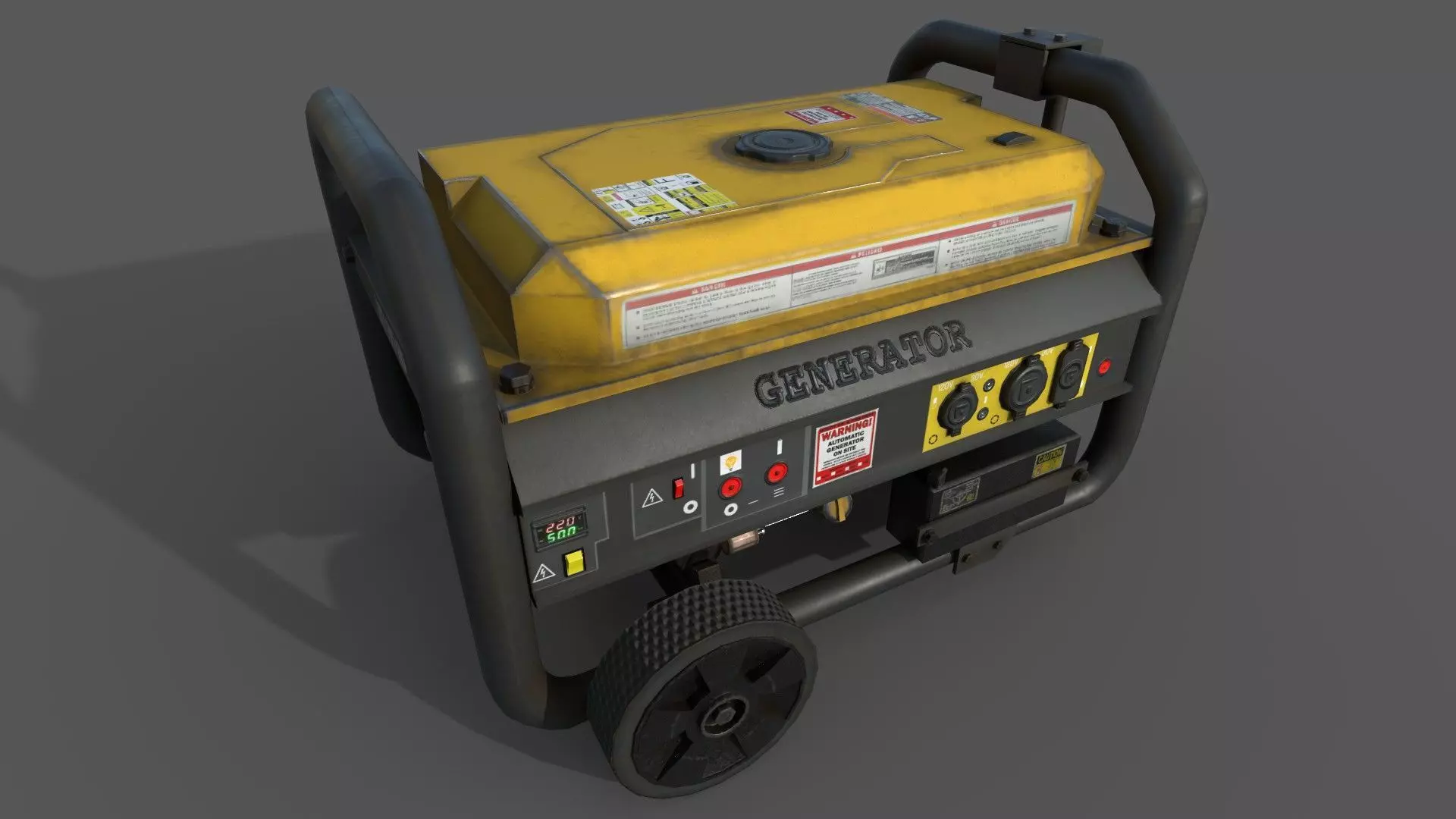 Mini Generator Low-poly 3D model_0