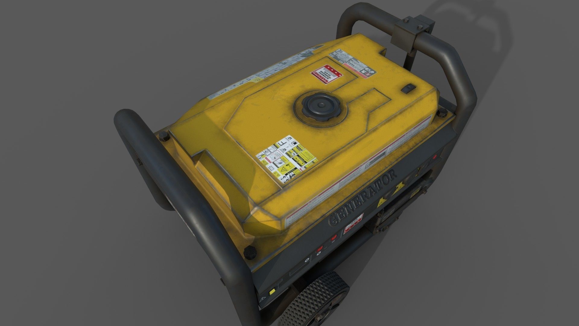Mini Generator Low-poly 3D model_6
