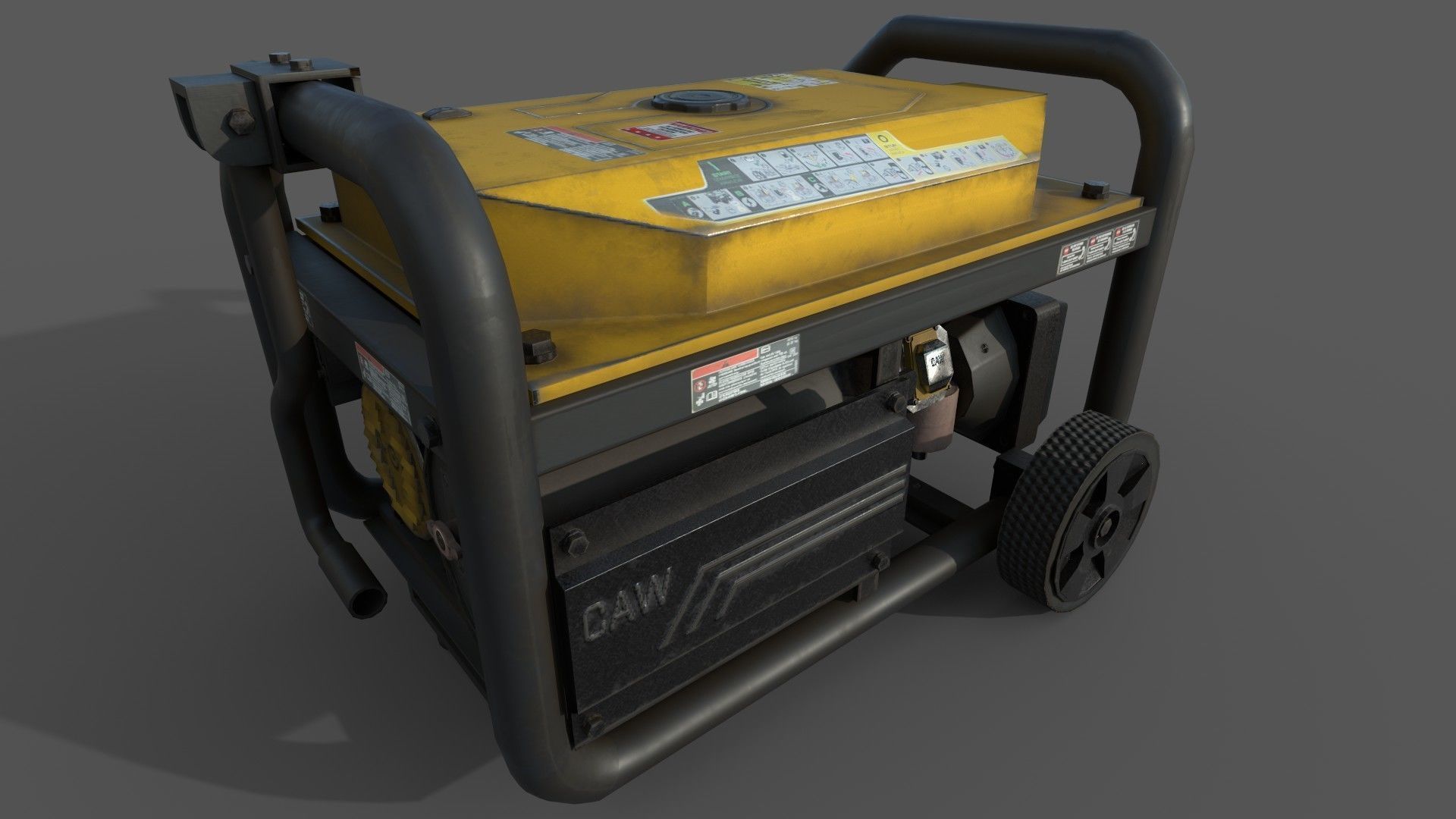 Mini Generator Low-poly 3D model_7