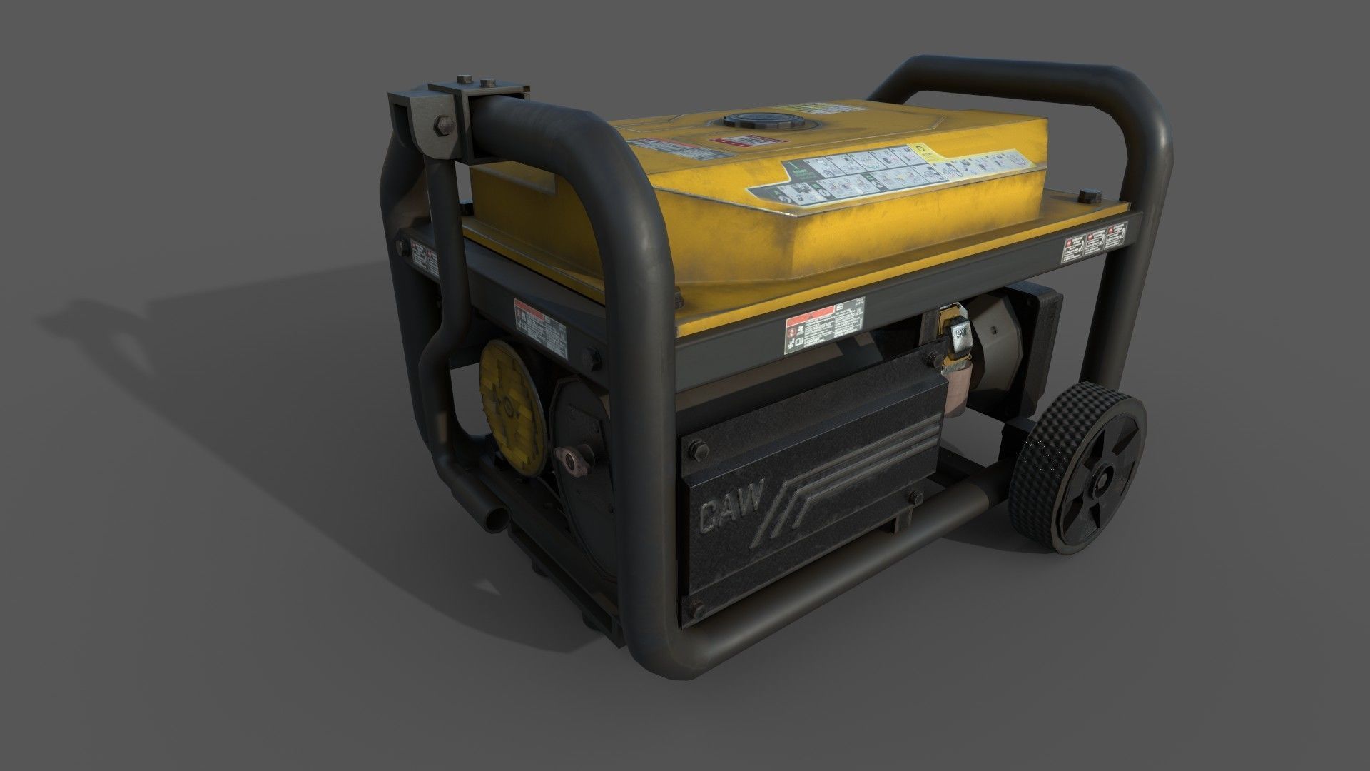 Mini Generator Low-poly 3D model_3