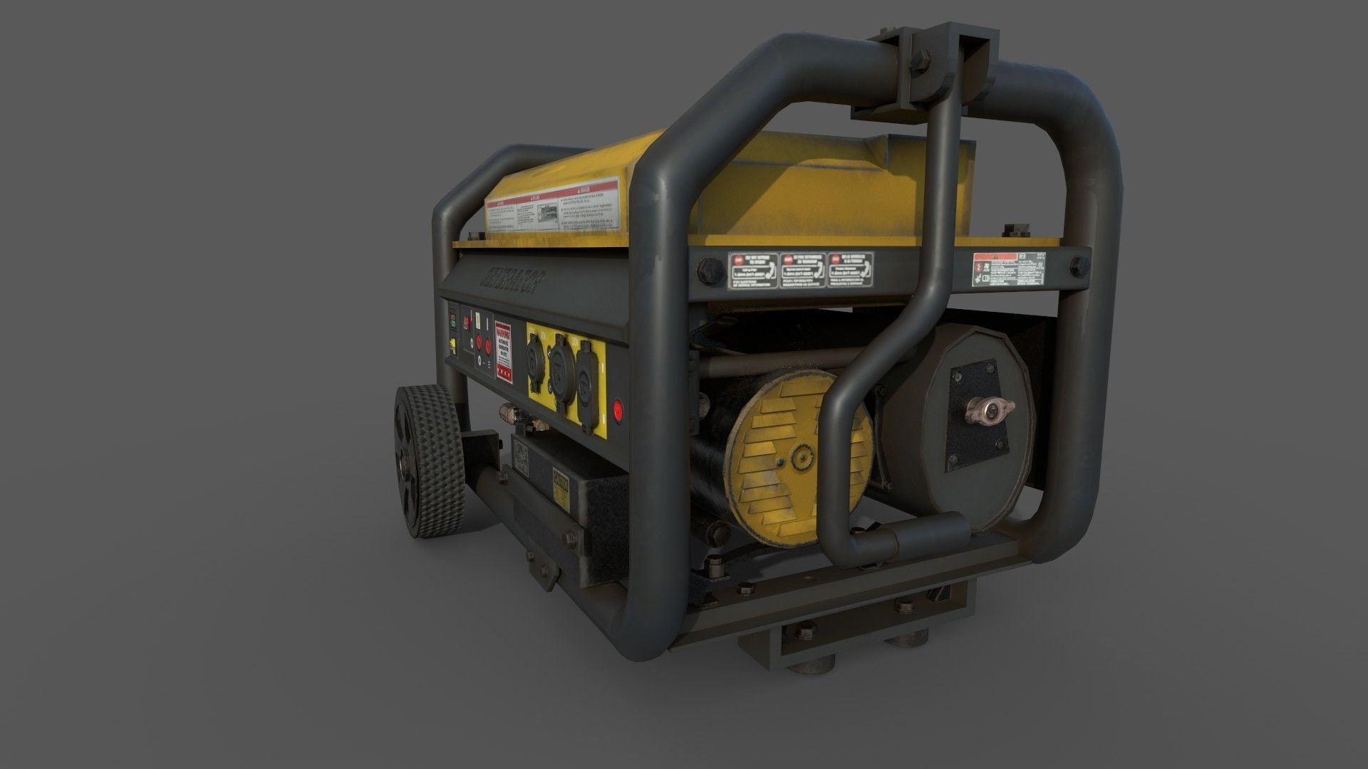 Mini Generator Low-poly 3D model_2