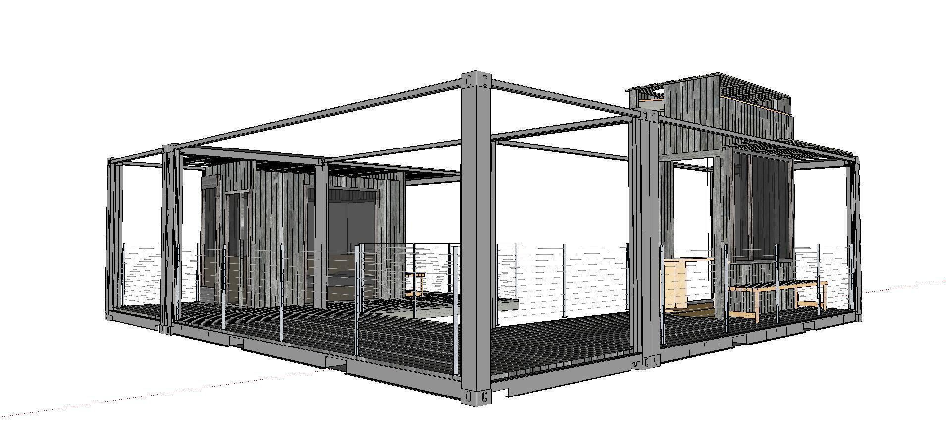 City Simple Art Building-Container-0107 3D model_2