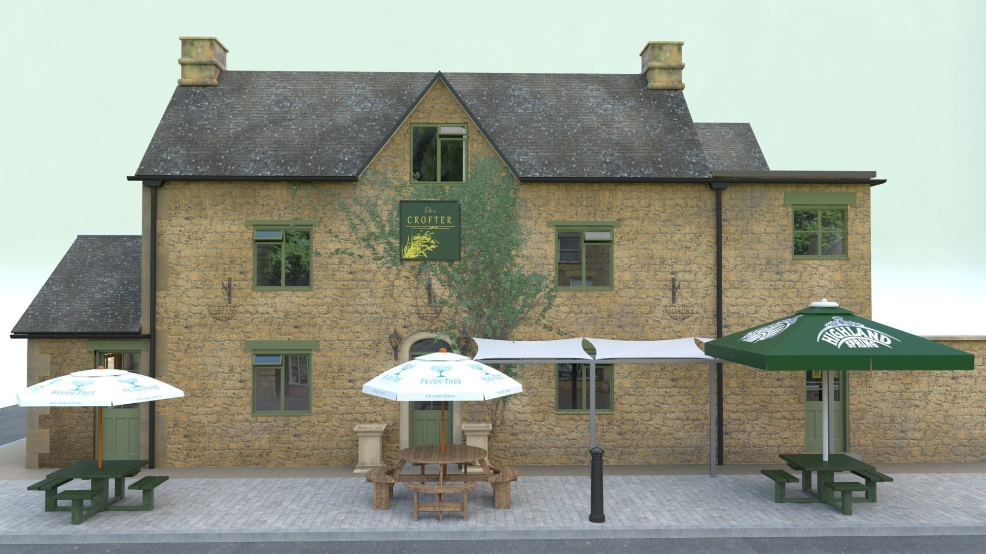 A Restaurant and Pub 3D model_1