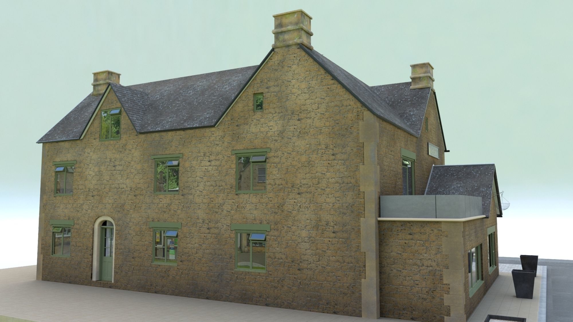 A Restaurant and Pub 3D model_7