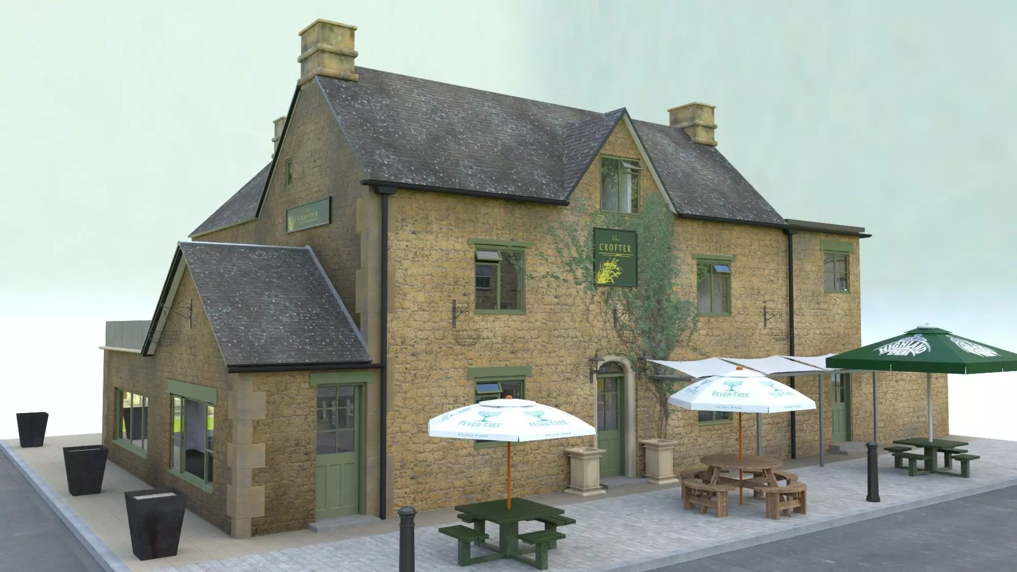 A Restaurant and Pub 3D model_0