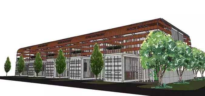 City Simple Art Building-Container-0111