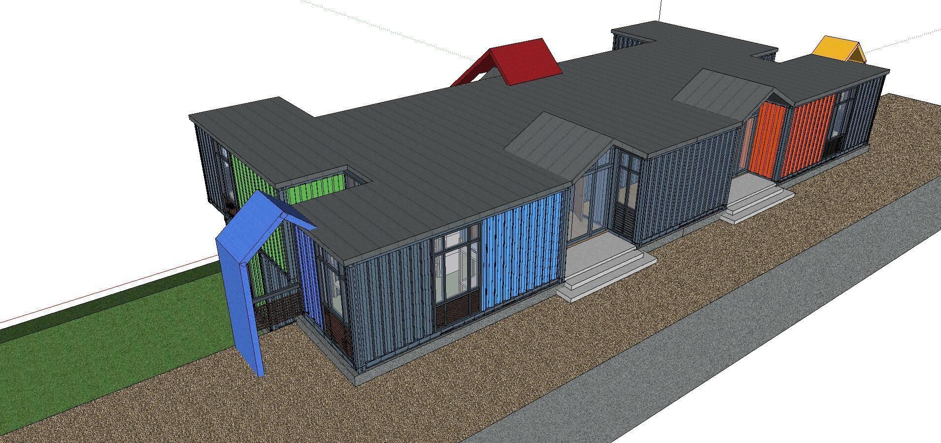 City Simple Art Building-Container-0112 3D model_3