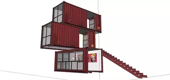 City Simple Art Building-Container-0114