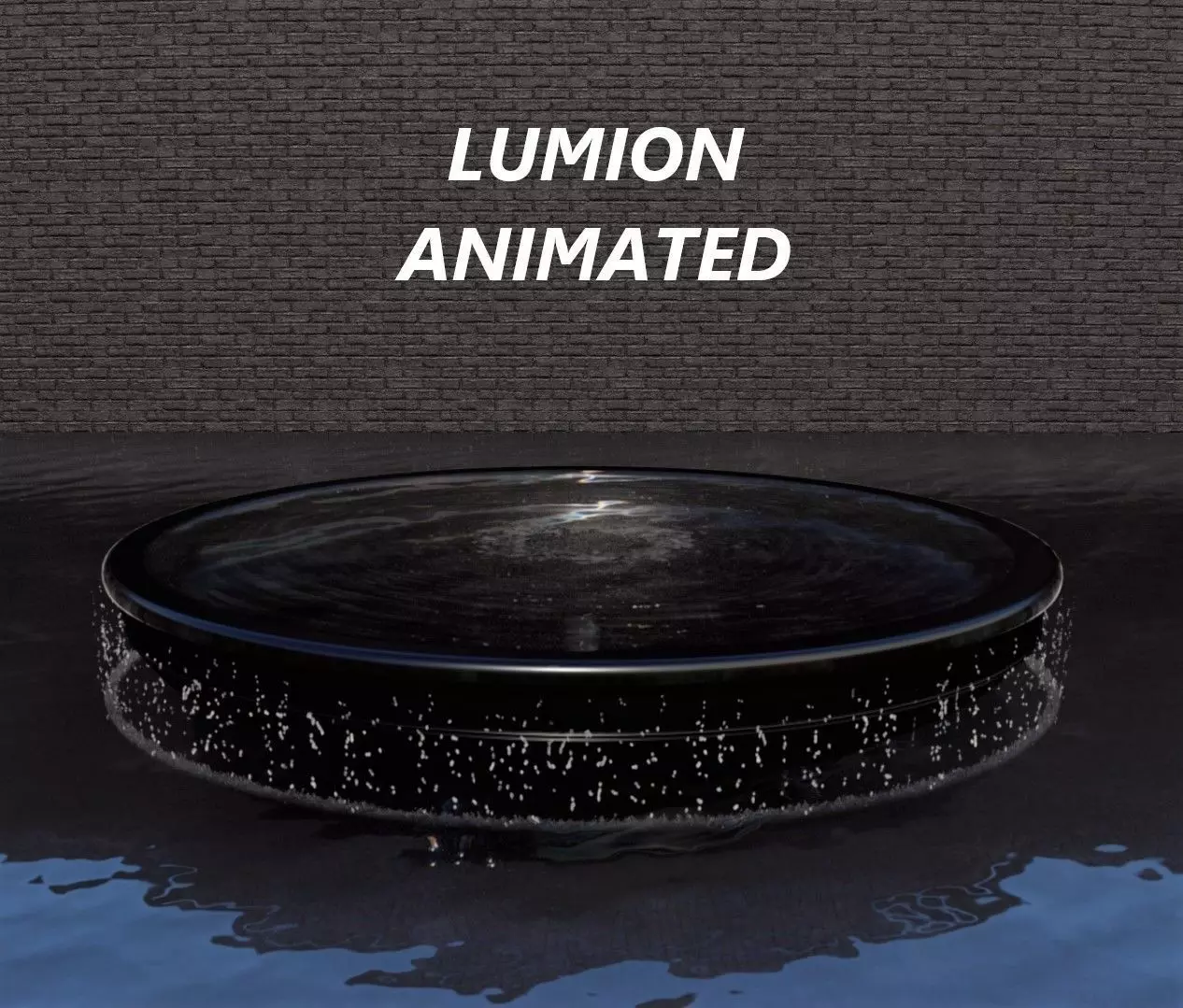 Lumion fountain - animated Low-poly 3D model_0