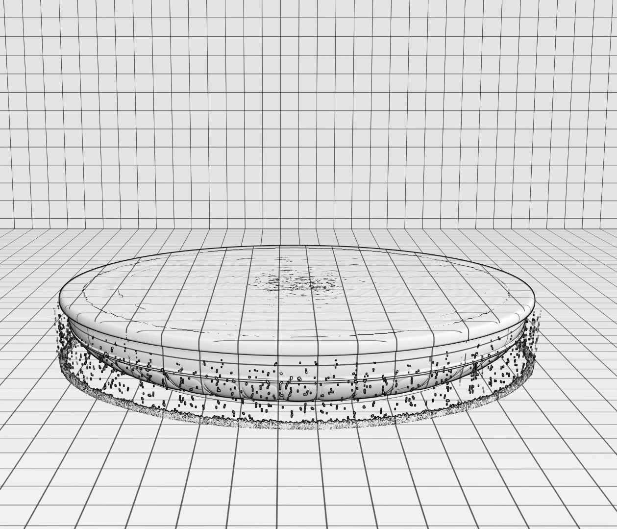 Lumion fountain - animated Low-poly 3D model_2