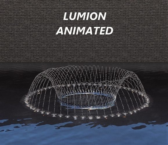 Lumion fountain - animated Low-poly 3D model