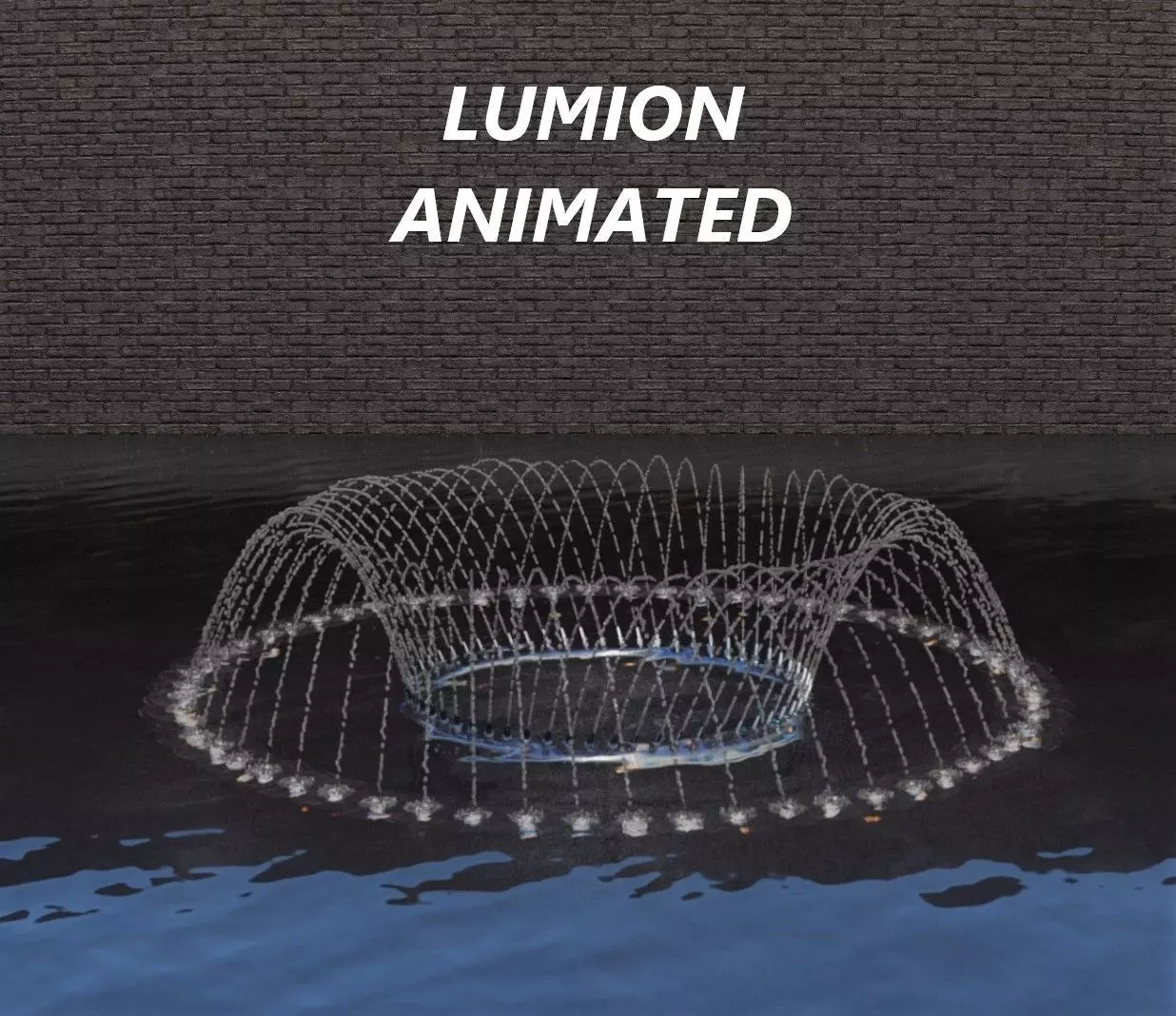 Lumion fountain - animated Low-poly 3D model_0
