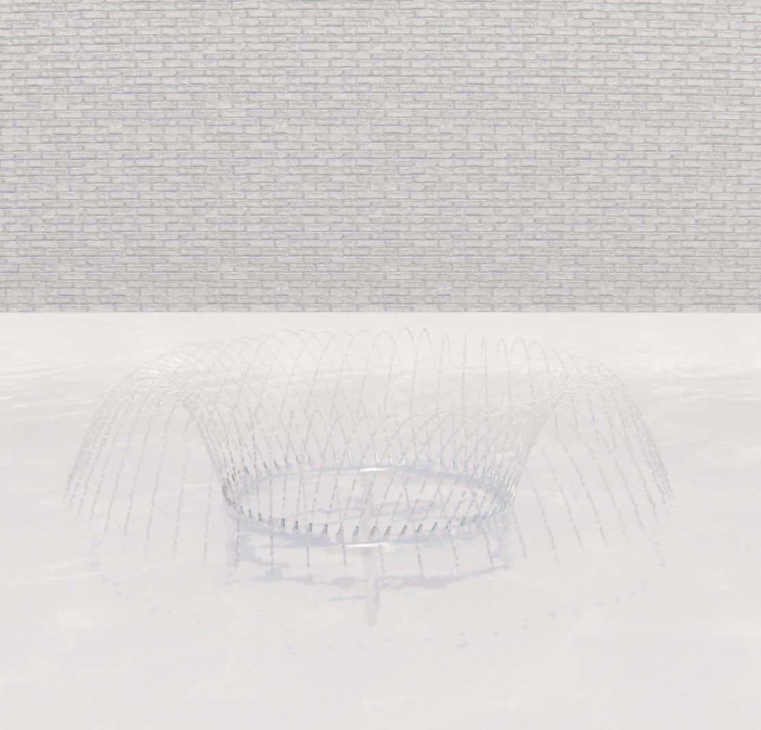 Lumion fountain - animated Low-poly 3D model_3