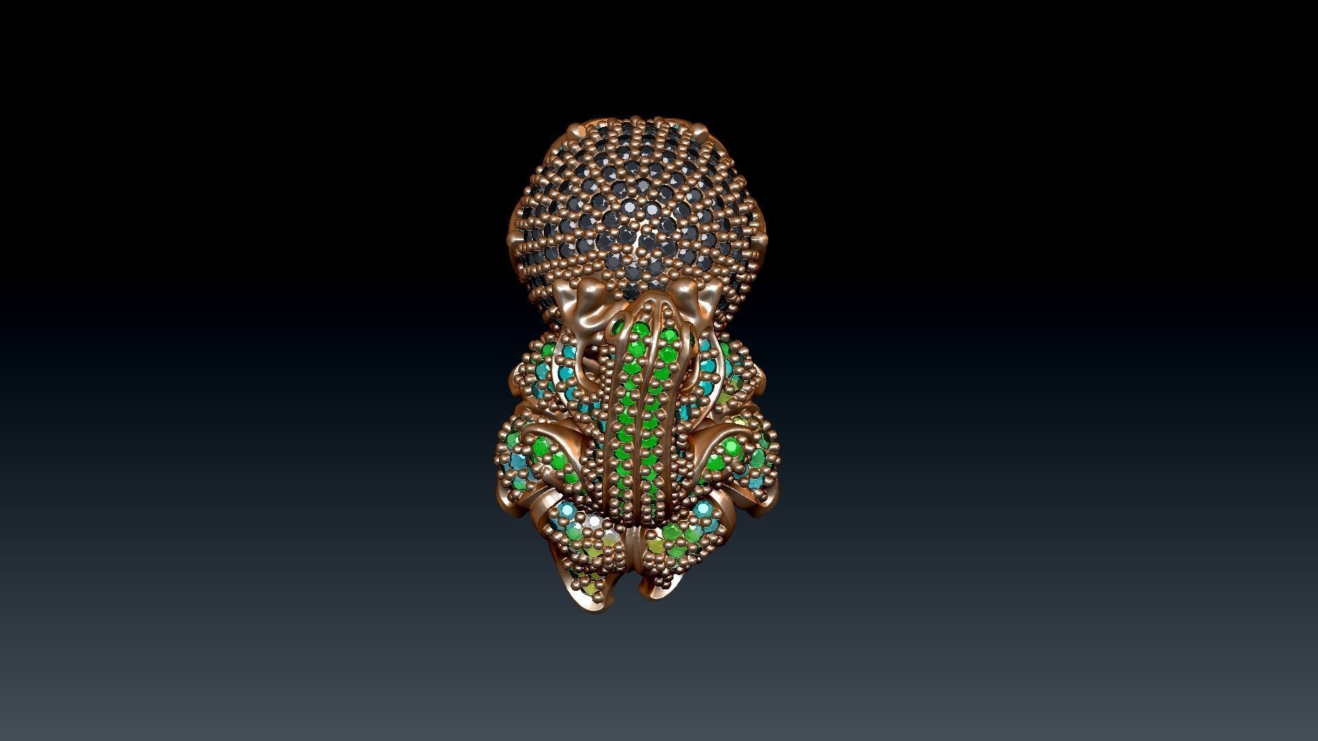 frog ring 3D print model_3