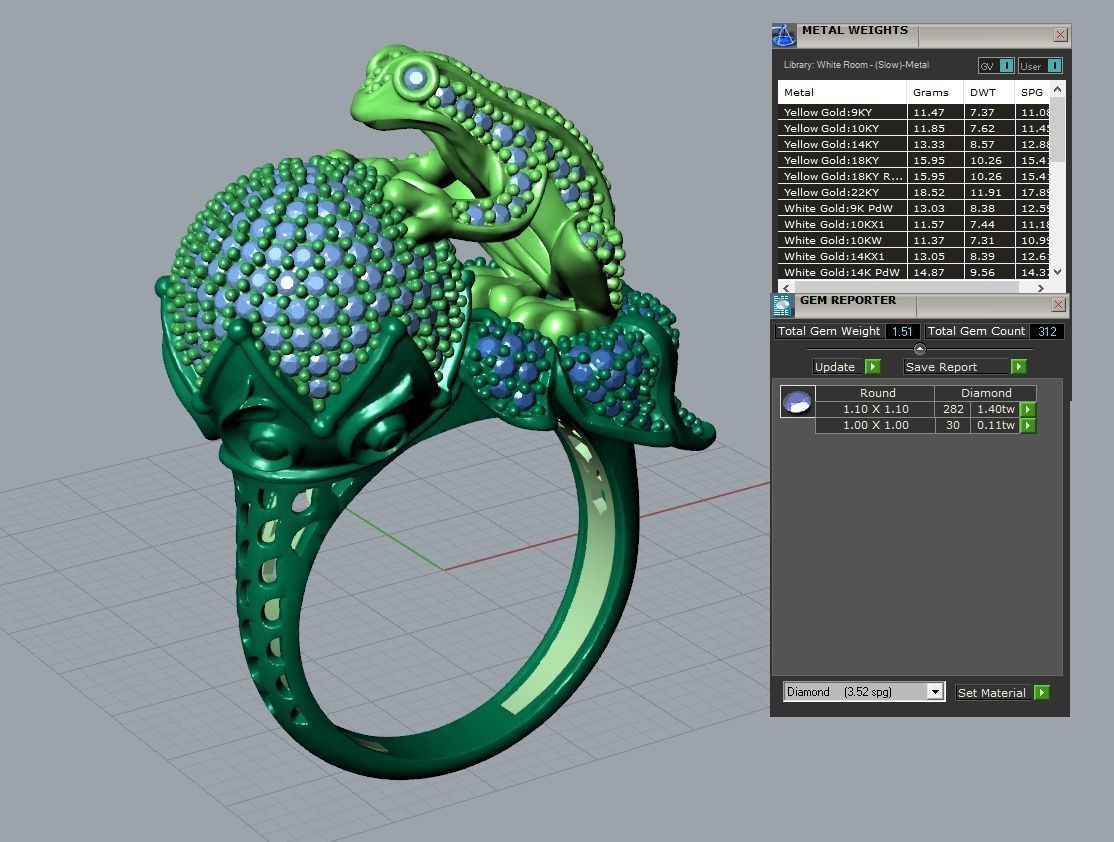 frog ring 3D print model_8