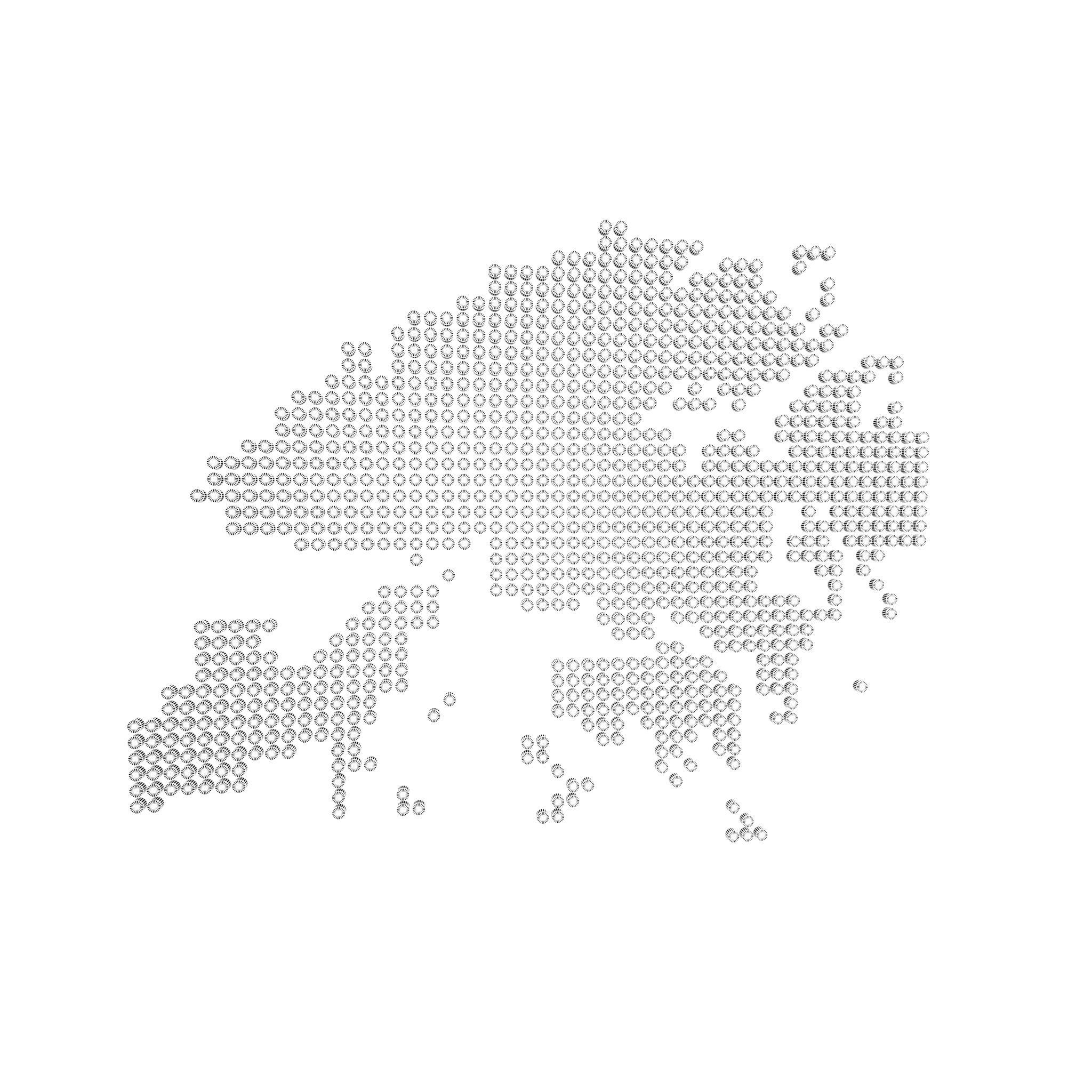 Round Style Hong Kong Map v1 004 Low-poly 3D model_4