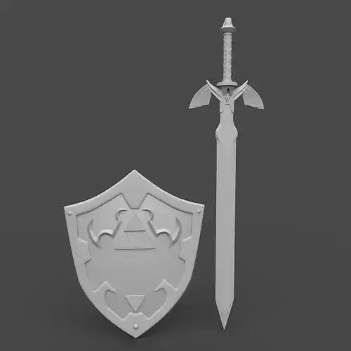 Shield and sword from the game zelda kit