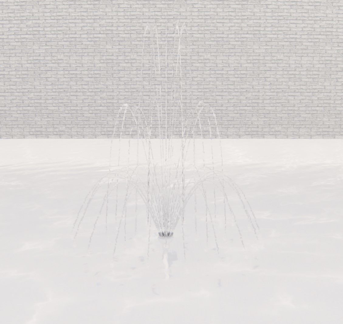 Lumion fountain - animated Low-poly 3D model_3