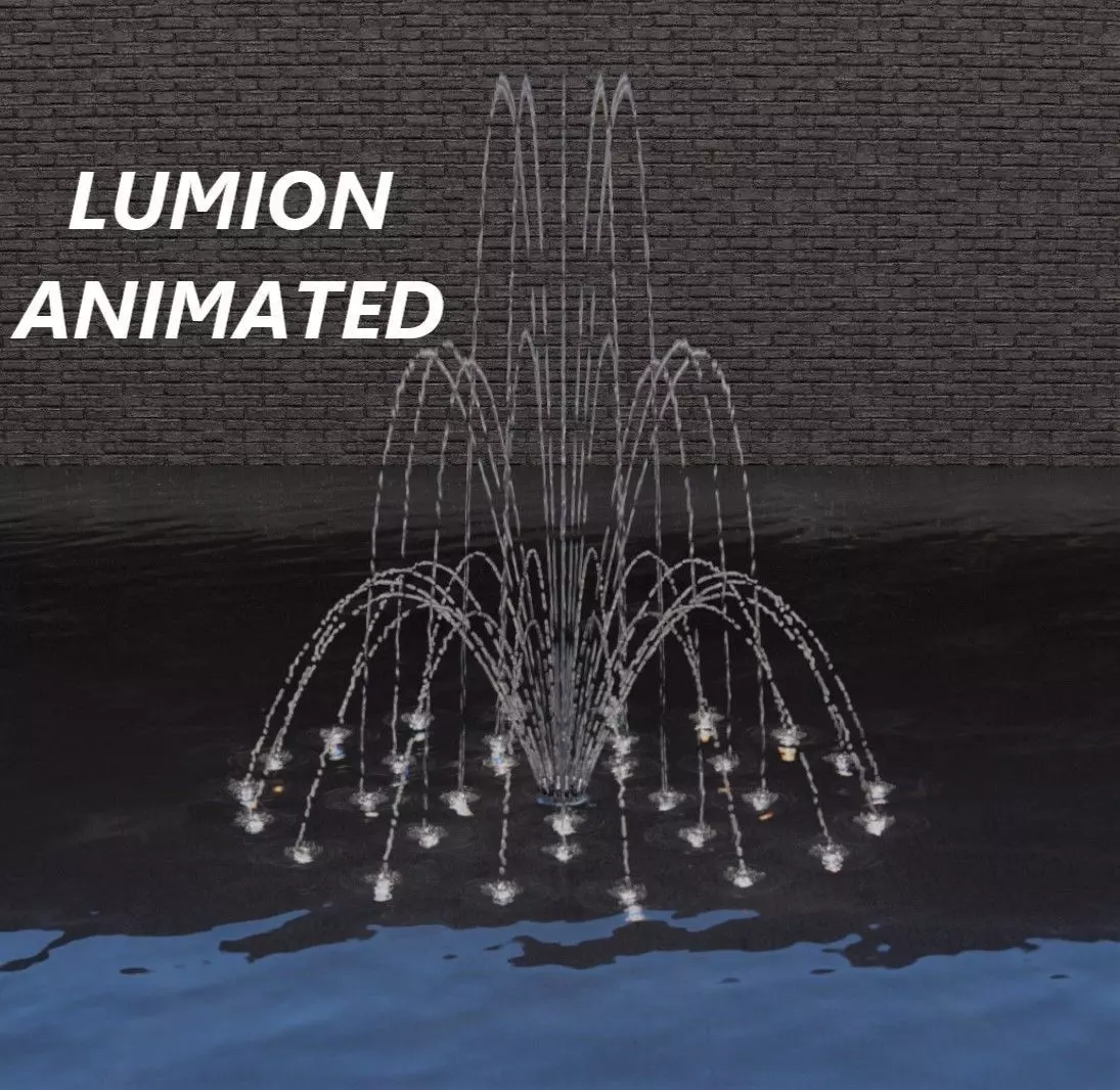 Lumion fountain - animated Low-poly 3D model_0