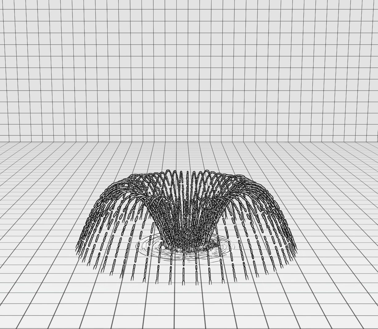 Lumion fountain - animated Low-poly 3D model_2