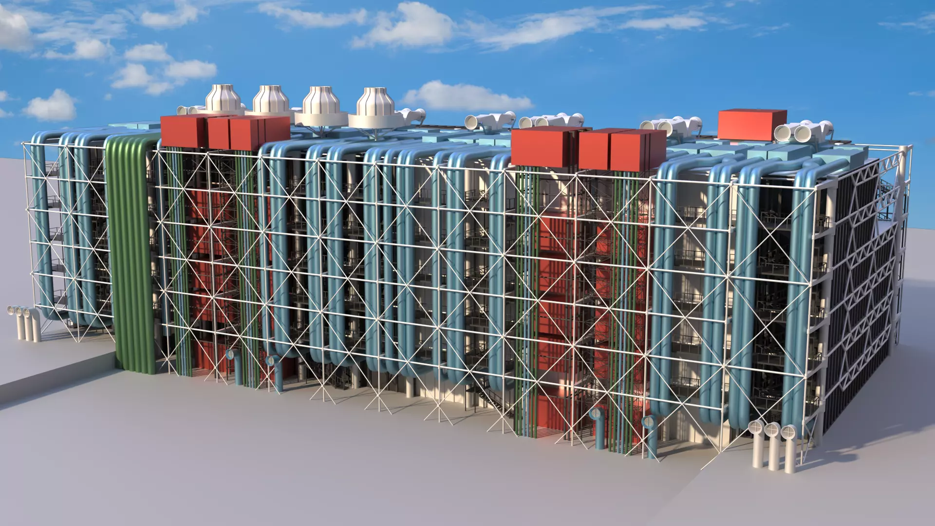 Centre Georges Pompidou  3D model_0